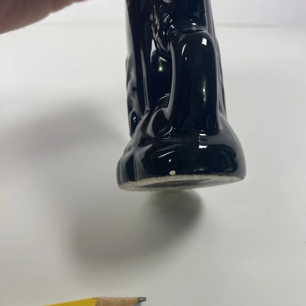 Japanese Style Black Boat Vase And Two Medium with Peacock Floral Scene 3 Pieces